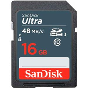 TARJETA SANDISK SDUNB016GGN3IN ULTRA SDHC 16GB UHS-I CL10 48MB/S CANON 0.24€ INCLUIDO