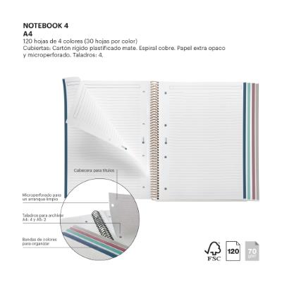 CUADERNO MR46830 NB4 A4 120 HOR FLOWERS WILD FLOWERS 2